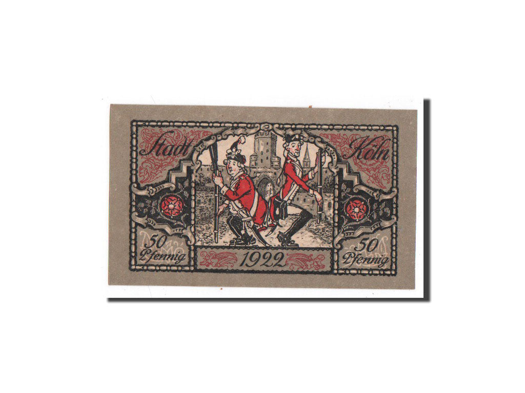 Biljet, Duitsland, Köln, 50 Pfennig, soldat 3, 1921, 1921-01-12, NIEUW