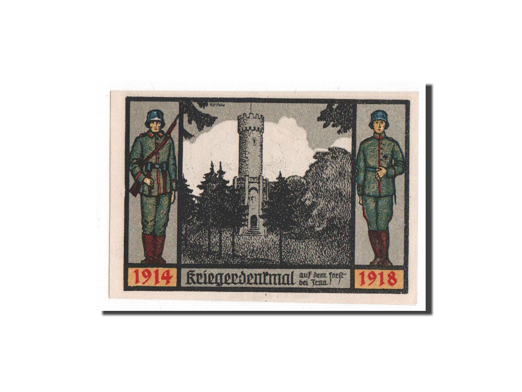 Banknote, Germany, Jena Stadt, 1 Mark, tour, 1921, 1921-08-20, UNC(65-70)