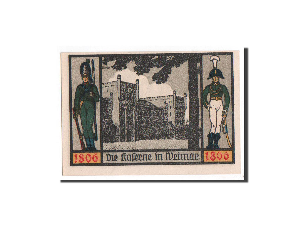 Banknote, Germany, Jena Stadt, 1 Mark, chateau 1, 1921, 1921-08-20, UNC(65-70)