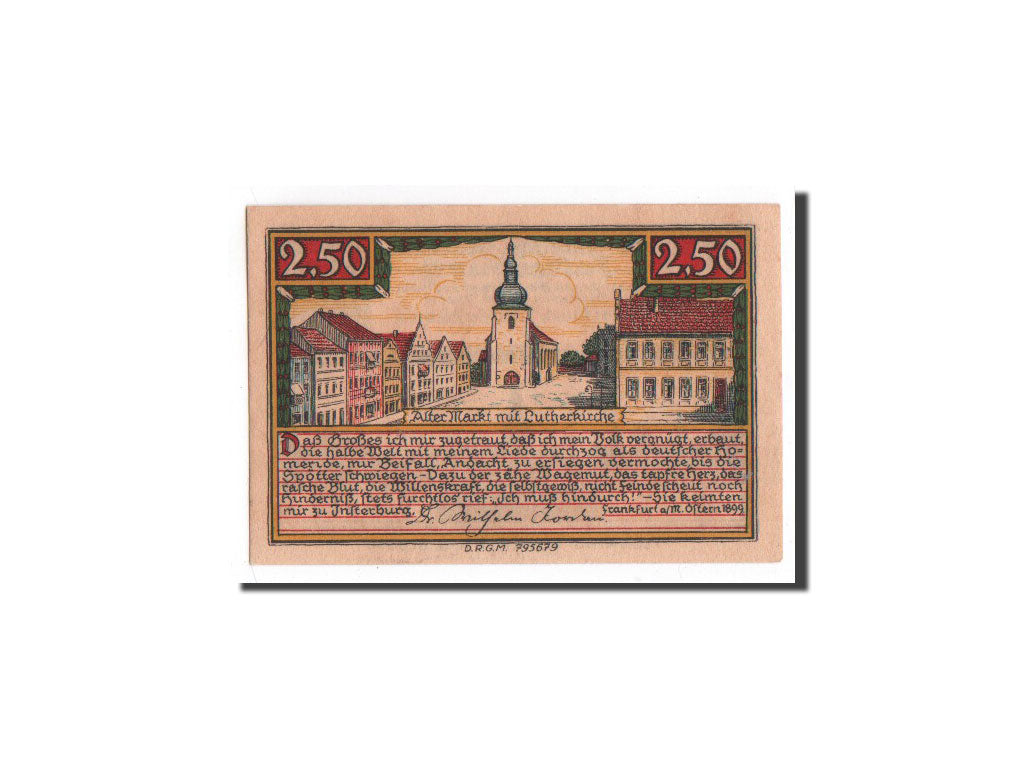Banknote, Germany, Insterburg, 2.5 Mark, Ville, O.D, Undated, UNC(65-70)