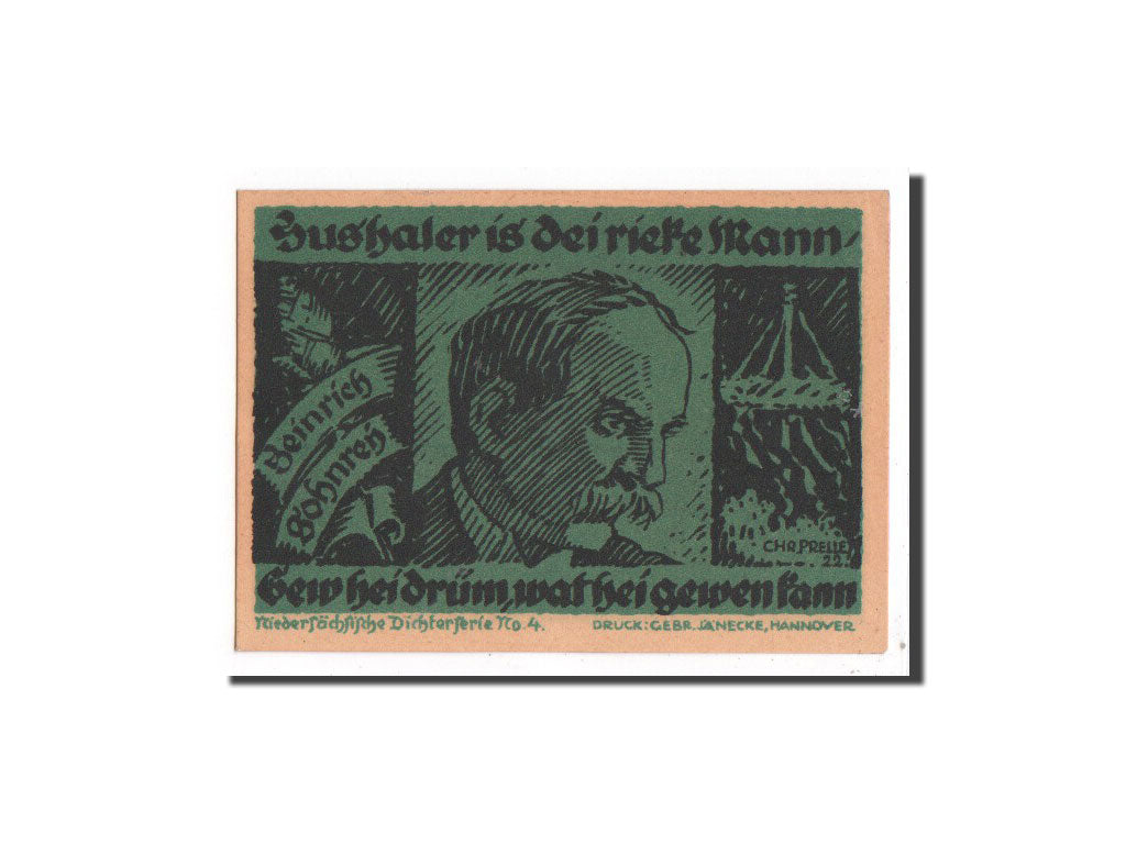 Banknot, Niemcy, Hannover, 3 Mark, personnage, 1922, 1922-02-01, UNC(65-70)