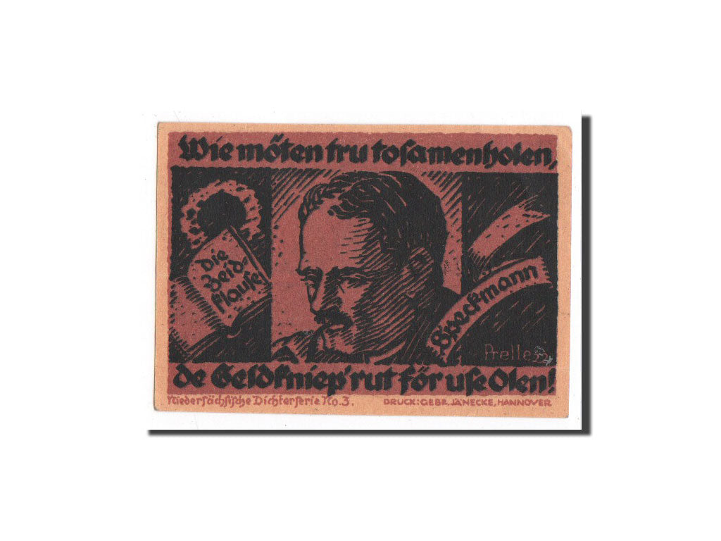 Banconote, Germania, Hannover, 5 Mark, personnage, 1922, 1922-02-01, FDS