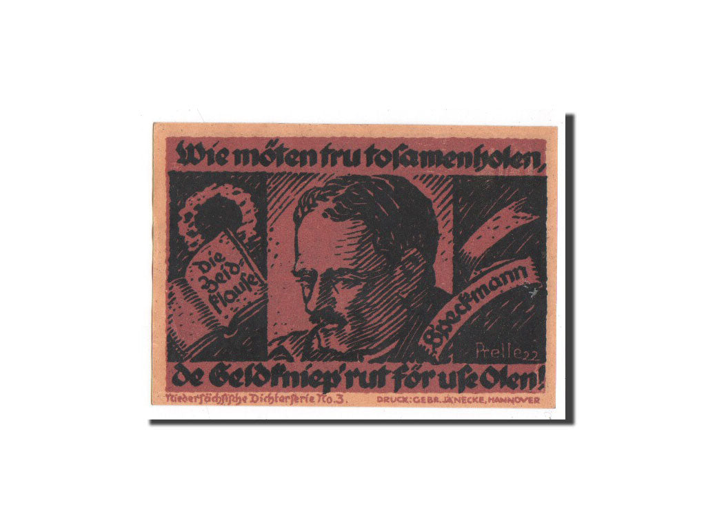 Banknote, Germany, Hannover, 5 Mark, personnage 2, 1922, 1922-02-01, UNC(65-70)