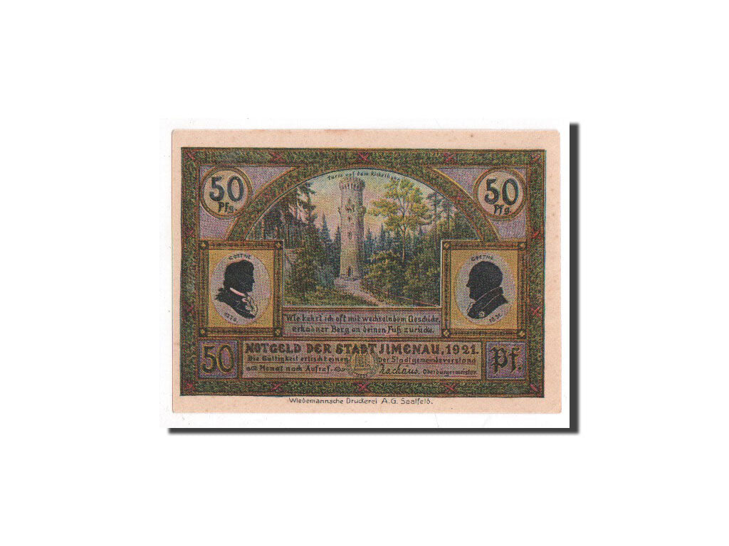 Banknote, Germany, Llmenau, 50 Pfennig, tour, 1921, Undated, UNC(65-70)
