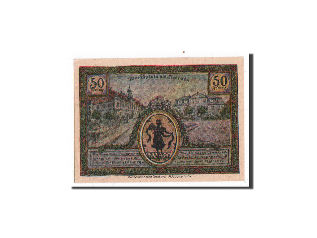 Banknote, Germany, Llmenau, 50 Pfennig, tour 1, 1921, Undated, UNC(65-70)