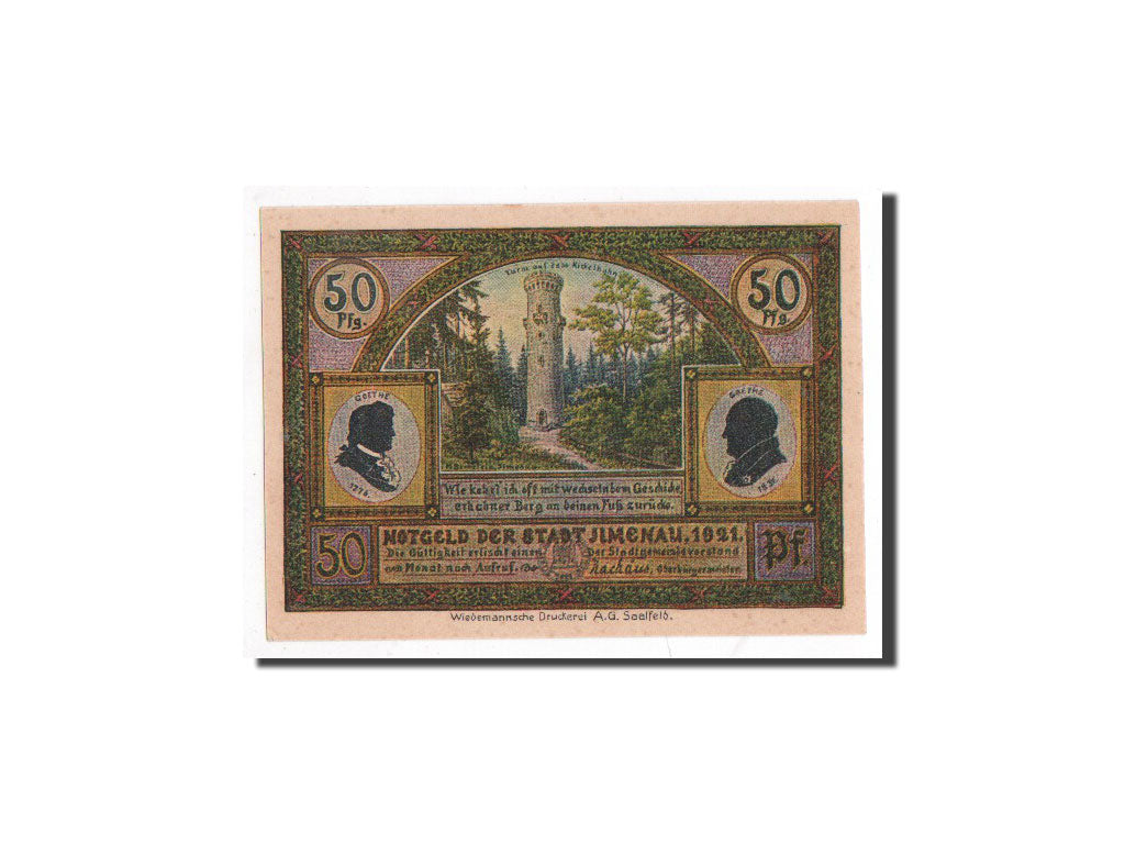 Banknote, Germany, Llmenau, 50 Pfennig, tour 2, 1921, Undated, UNC(65-70)