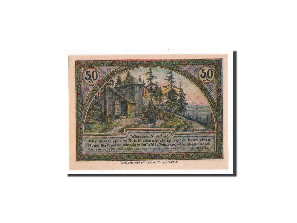 Banknote, Germany, Llmenau, 50 Pfennig, tour 3, 1921, Undated, UNC(65-70)