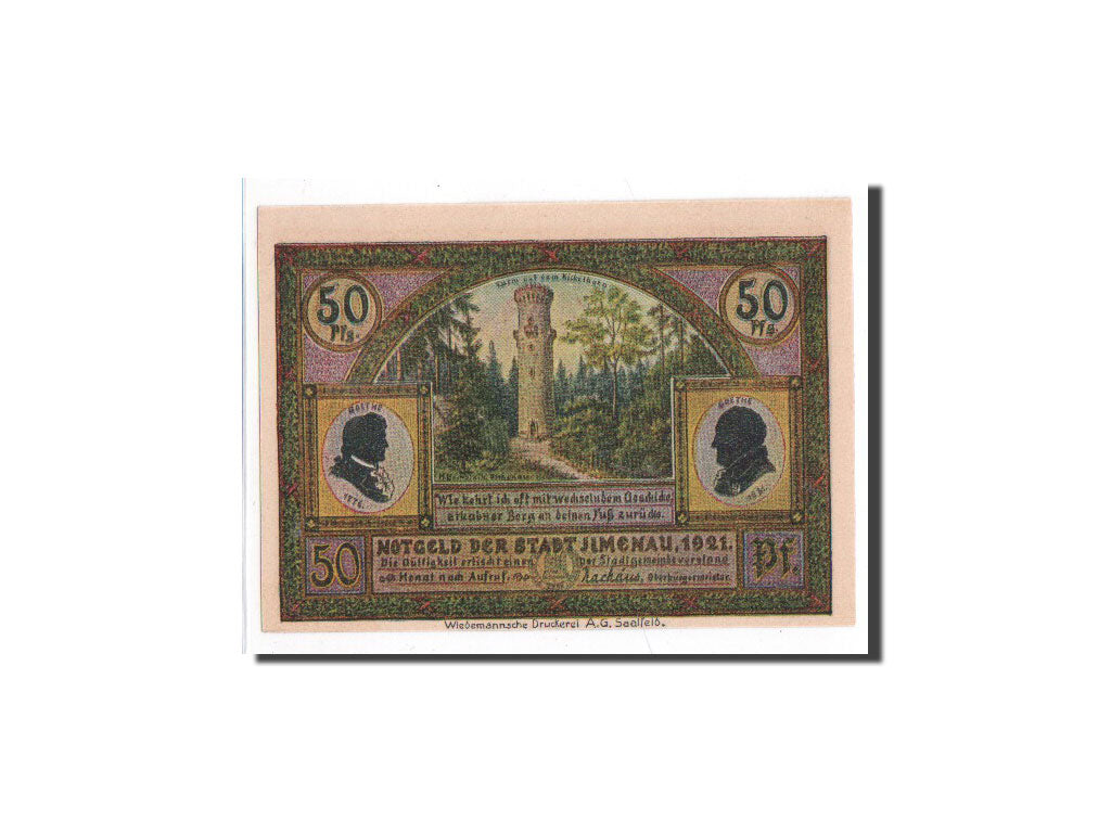 Banknote, Germany, Llmenau, 50 Pfennig, tour 4, 1921, Undated, UNC(65-70)