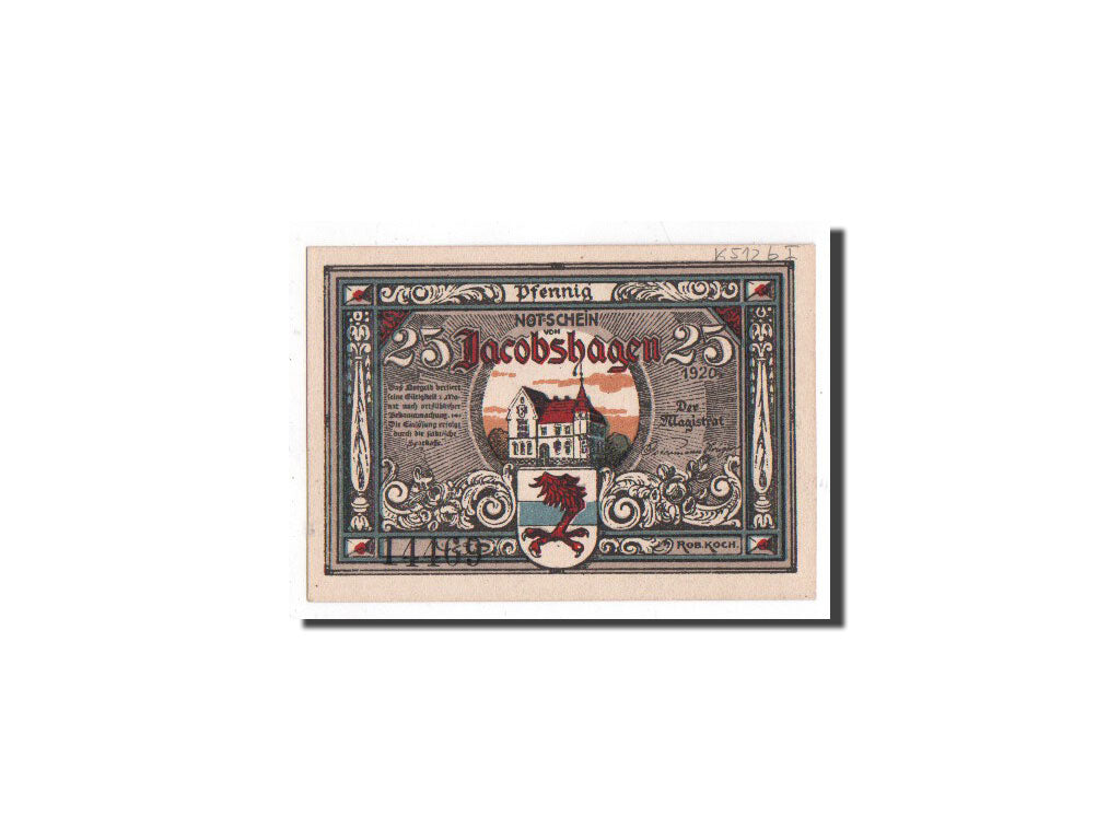 Banknote, Germany, Jacobshagen, 25 Pfennig, ange, 1920, Undated, UNC(65-70)