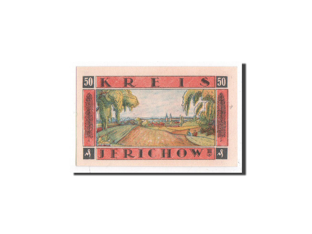Banknote, Germany, Jerichow, 50 Pfennig, paysage, 1921, 1921-07-01, UNC(65-70)