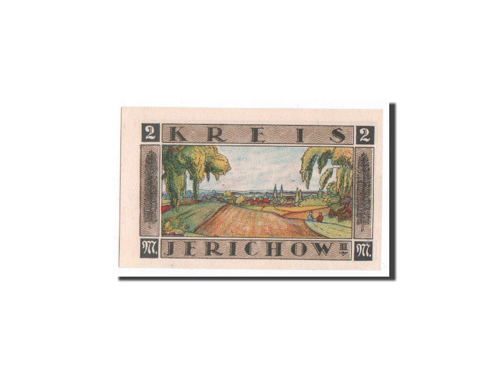 Banknote, Germany, Jerichow, 2 Mark, paysage, 1921, 1921-07-01, UNC(65-70)