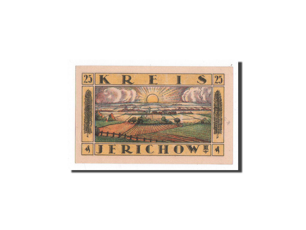 Biljet, Duitsland, Jerichow, 25 Pfennig, champs, 1921, 1921-07-01, NIEUW
