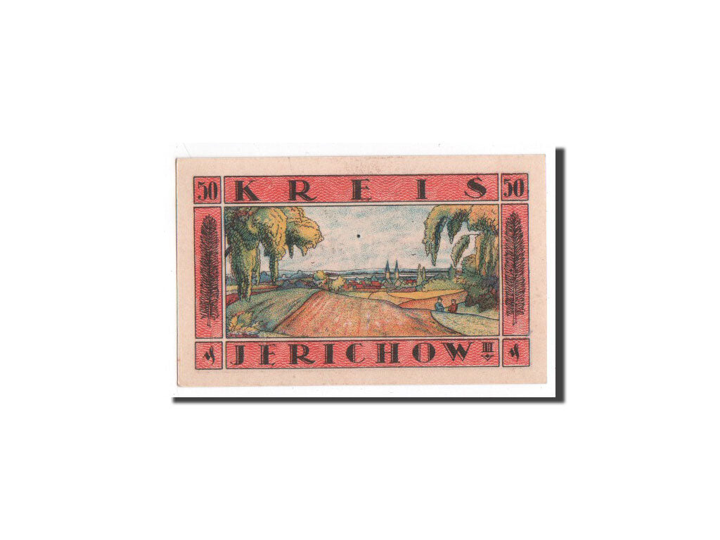 Banknote, Germany, Jerichow, 50 Pfennig, paysage, 1921, 1921-07-01, UNC(65-70)