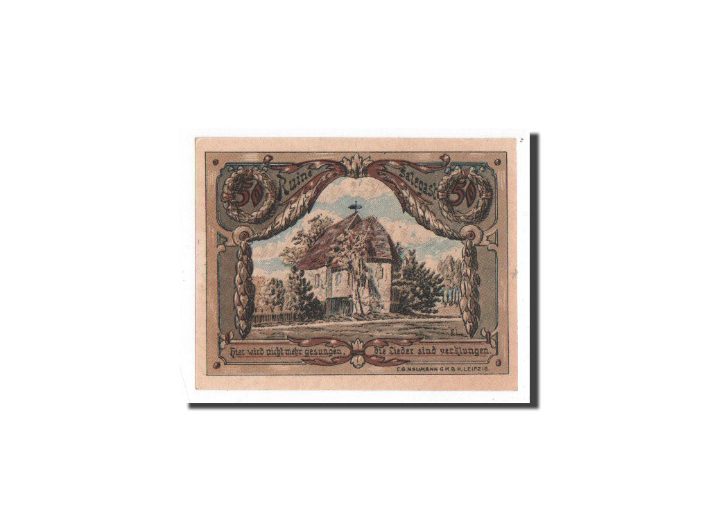 Banknote, Germany, Jessnitz, 50 Pfennig, Maison, 1921, Undated, UNC(65-70)