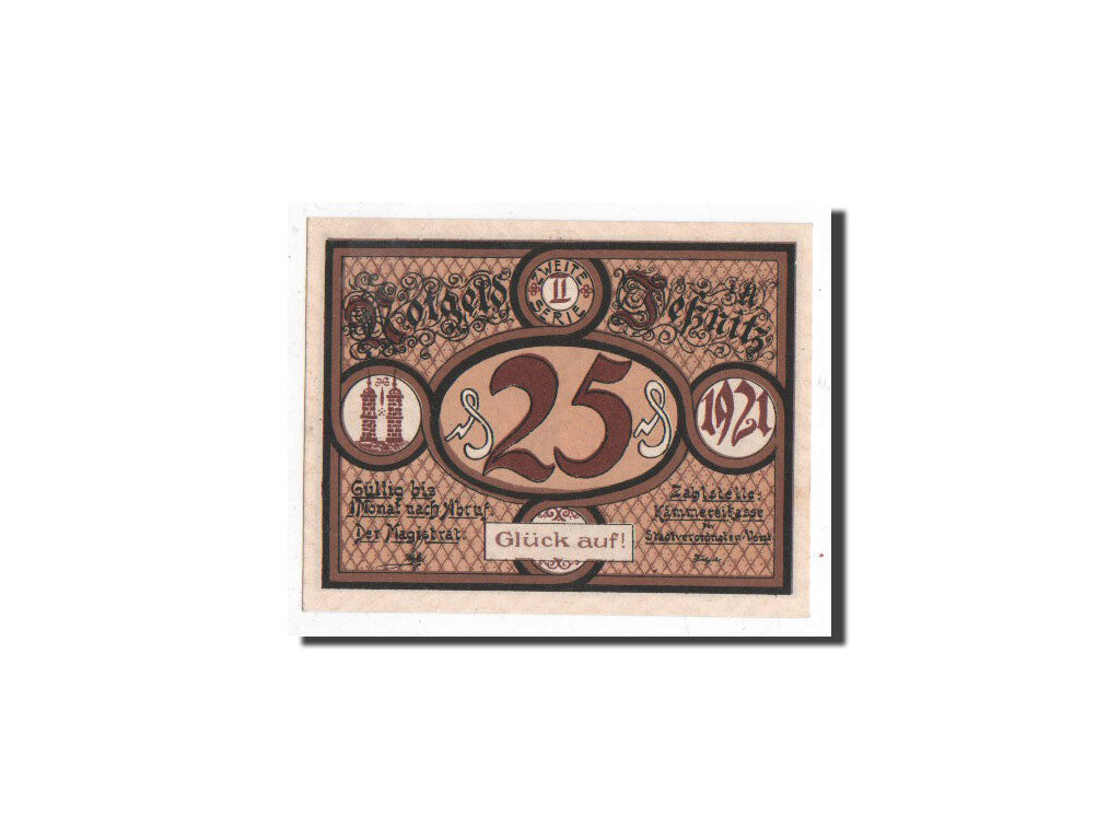 Banknote, Germany, Jessnitz, 25 Pfennig, cavalier, 1921, Undated, UNC(65-70)