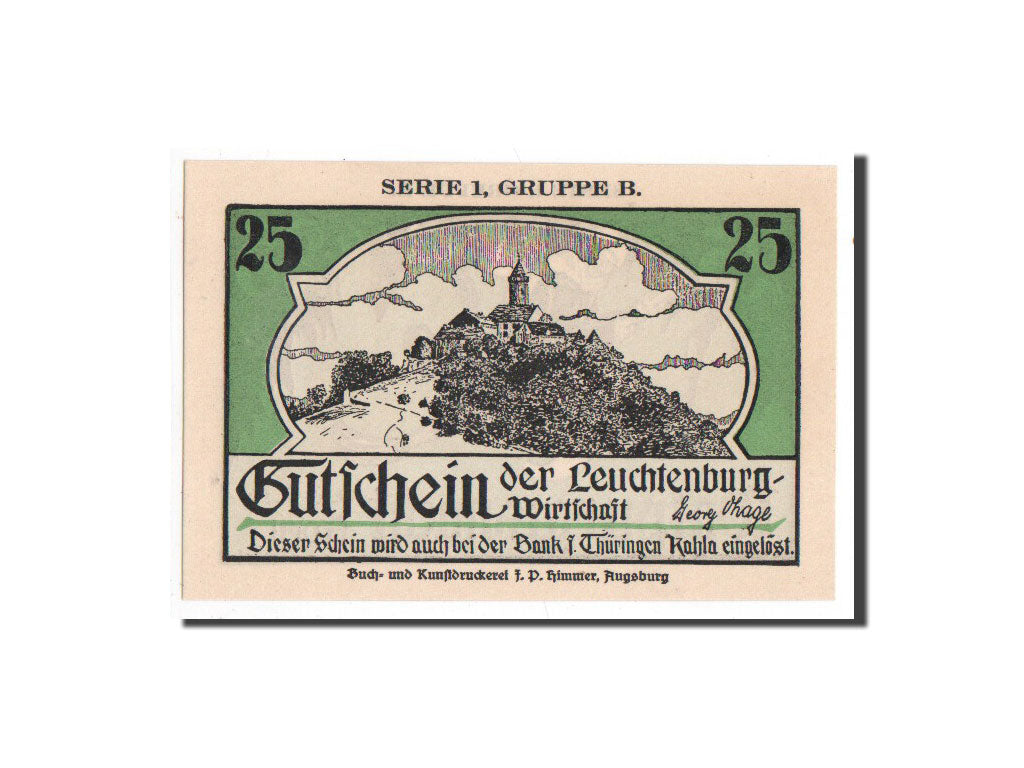Banknote, Germany, Kahla, 25 Pfennig, sorcière, O.D, Undated, UNC(65-70)