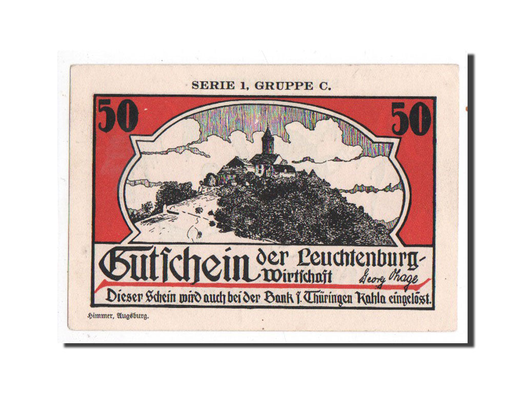 Banknote, Germany, Kahla, 50 Pfennig, sorcière, O.D, Undated, UNC(65-70)