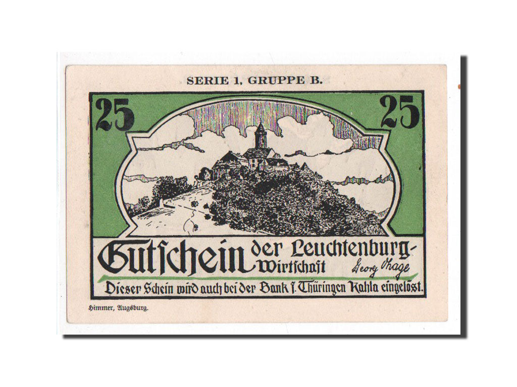 Banknote, Germany, Kahla, 25 Pfennig, sorcière, O.D, Undated, UNC(65-70)