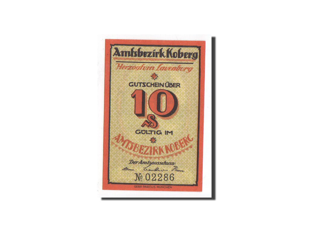 Banknote, Germany, Koberg, 10 Pfennig, paysage, O.D, Undated, UNC(65-70)