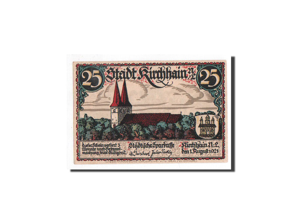 Banknote, Germany, 25 Pfennig, métier, 1921, 1921-08-01, UNC(65-70), Mehl:701.1