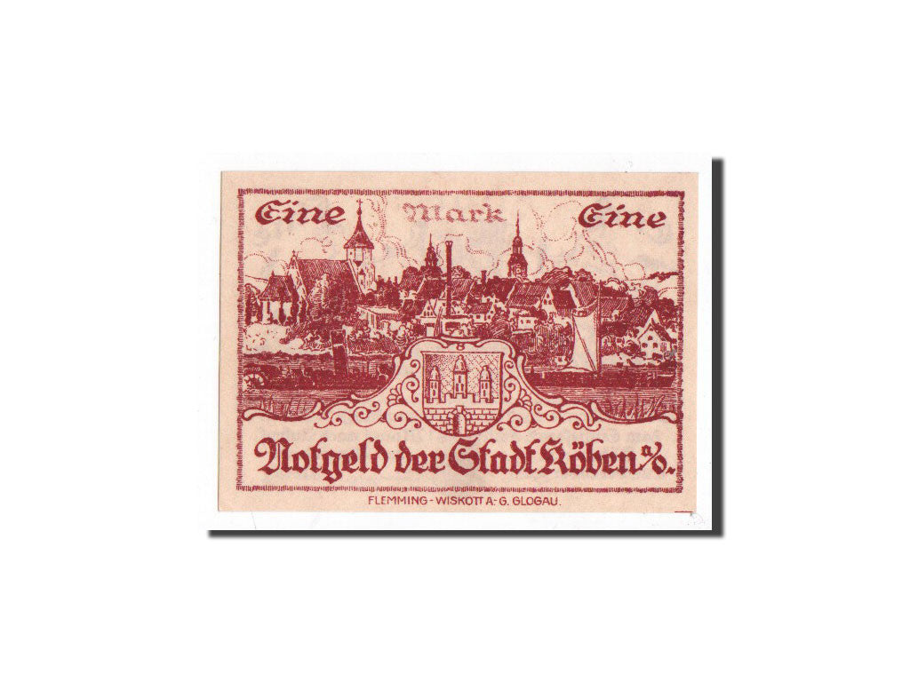 Banknote, Germany, Köben a. O, 1 Mark, village, 1920, 1920-12-24, UNC(65-70)
