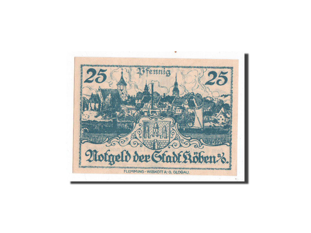 Biljet, Duitsland, Köben a. O, 25 Pfennig, village, 1920, 1920-12-24, NIEUW
