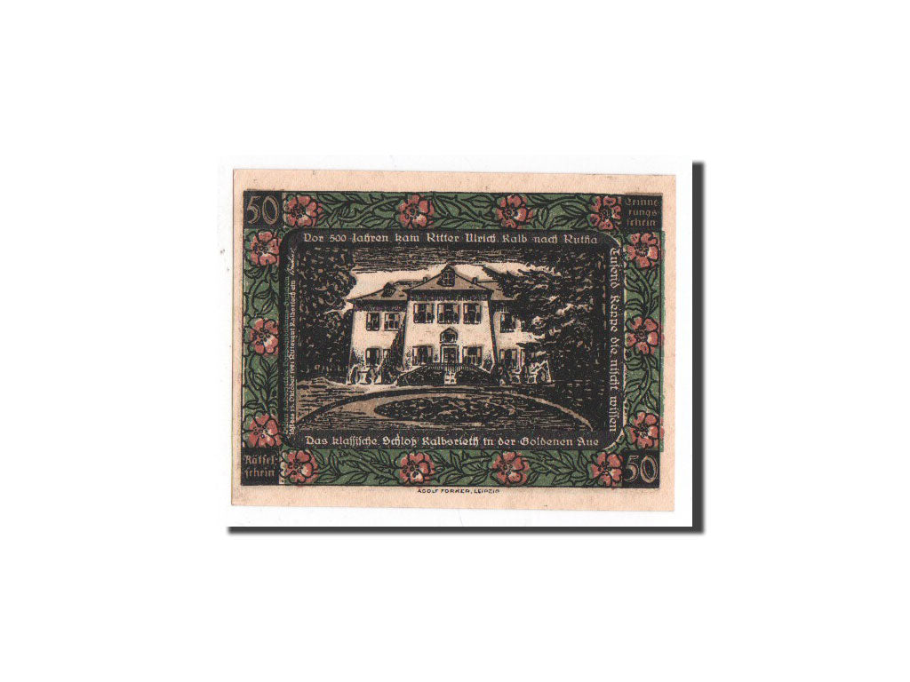 Banknote, Germany, Kalbsrieth, 50 Pfennig, personnage 1, O.D, Undated