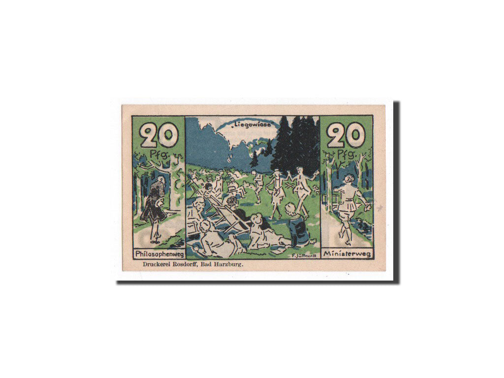Banknote, Germany, Harburg, 20 Pfennig, personnage, 1921, Undated, UNC(65-70)