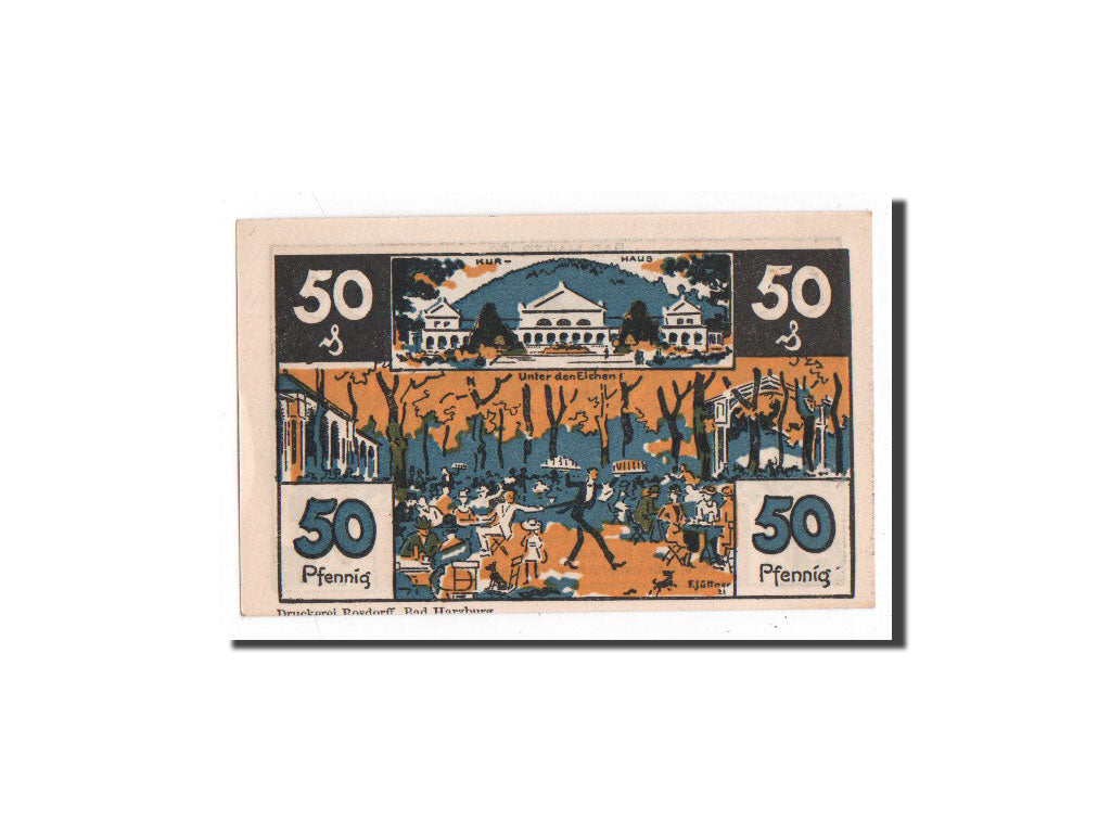 Banknote, Germany, Harburg, 50 Pfennig, personnage, 1921, Undated, UNC(65-70)