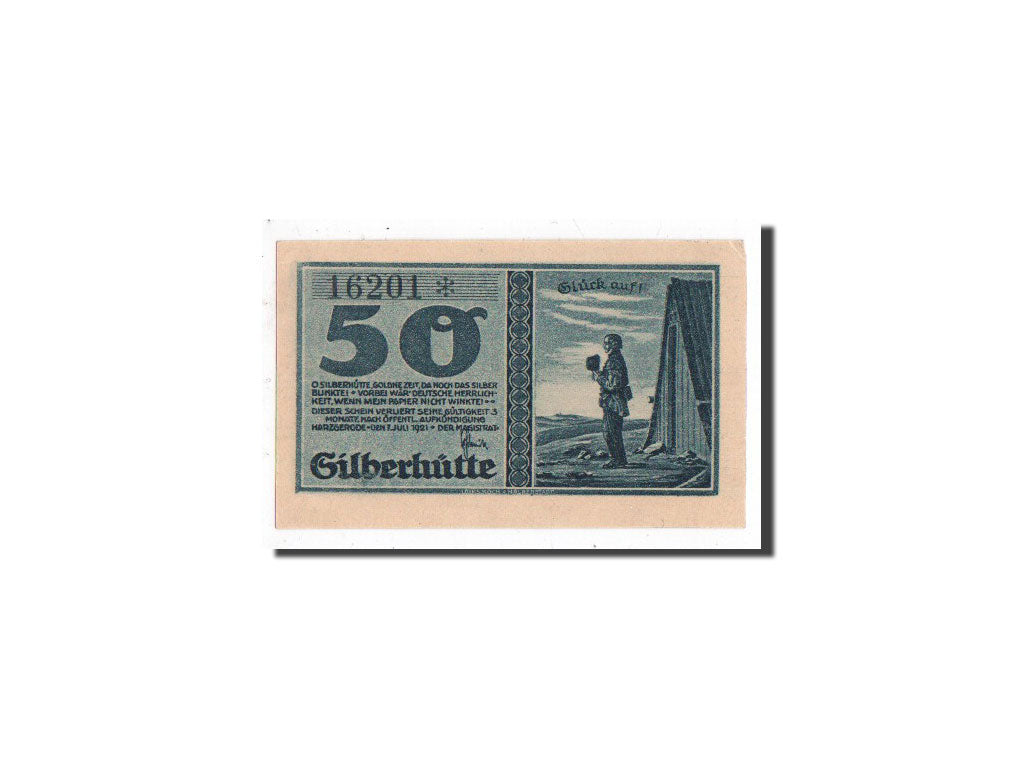 Banknote, Germany, Harzgerode, 50 Pfennig, paysage, 1921, 1921-07-07