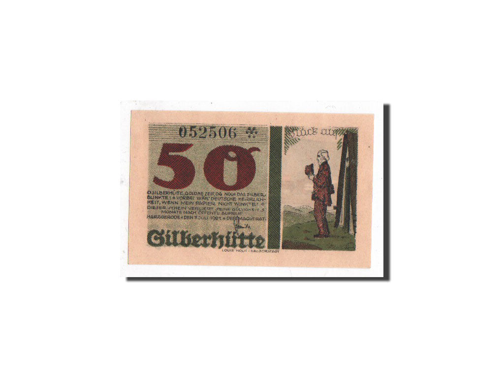 Banknote, Germany, Harzgerode, 50 Pfennig, paysage, 1921, 1921-07-07