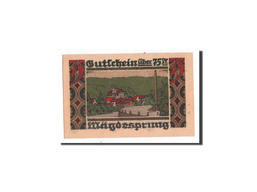 Banknote, Germany, Harzgerode, 75 Pfennig, paysage, 1921, 1921-07-07