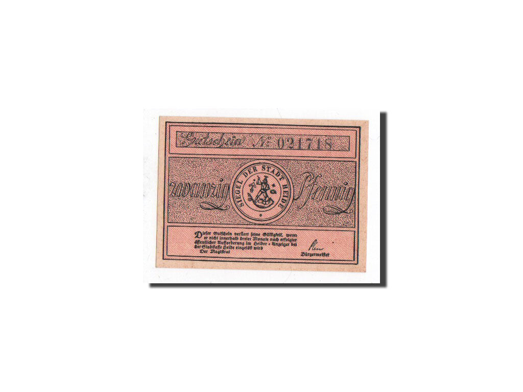 Banknote, Germany, Heide, 20 Pfennig, personnage, O.D, Undated, UNC(65-70)