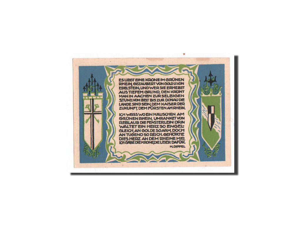 Banknote, Germany, Königswinter, 50 Pfennig, Citation, 1921, 1921-11-01