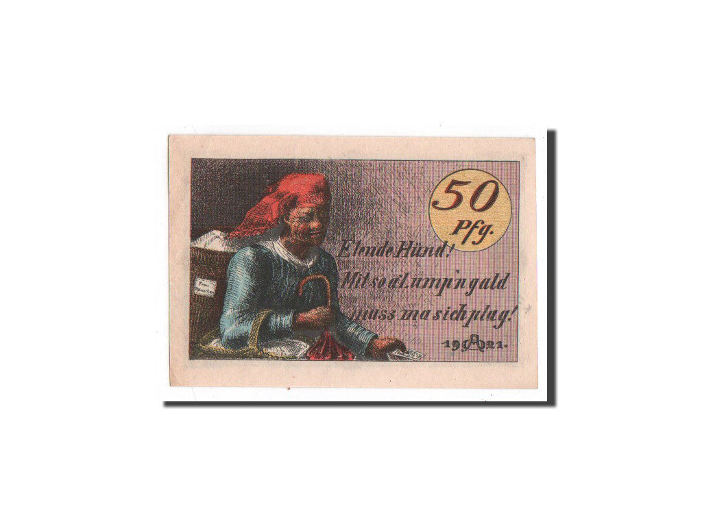 Banknot, Niemcy, Hildburghausen, 50 Pfennig, Ecusson 1, 1921, Undated