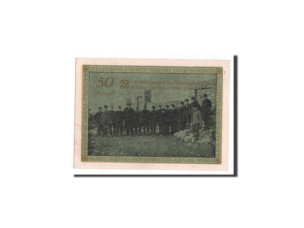Banknote, Germany, Hohenwestedt, 50 Pfennig, construction, 1921, 1921-07-03
