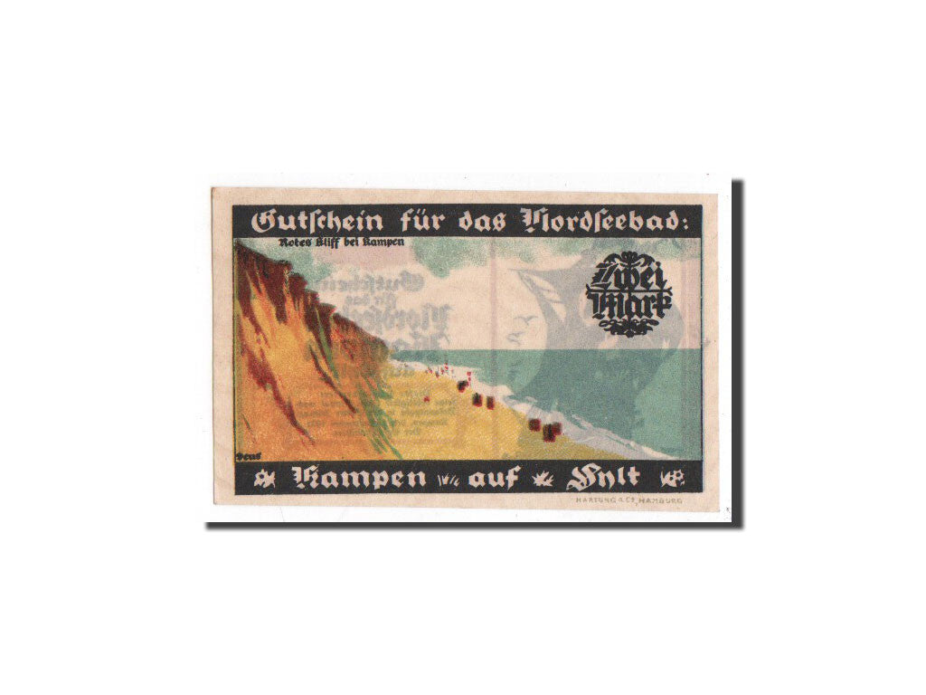 Banknot, Niemcy, Kampen, 2 Mark, paysage, 1921, 1921-09-01, UNC(65-70)