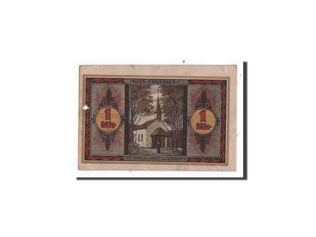 Banknot, Niemcy, Herstelle, 1 Mark, Eglise, 1921, 1921-11-01, UNC(65-70)