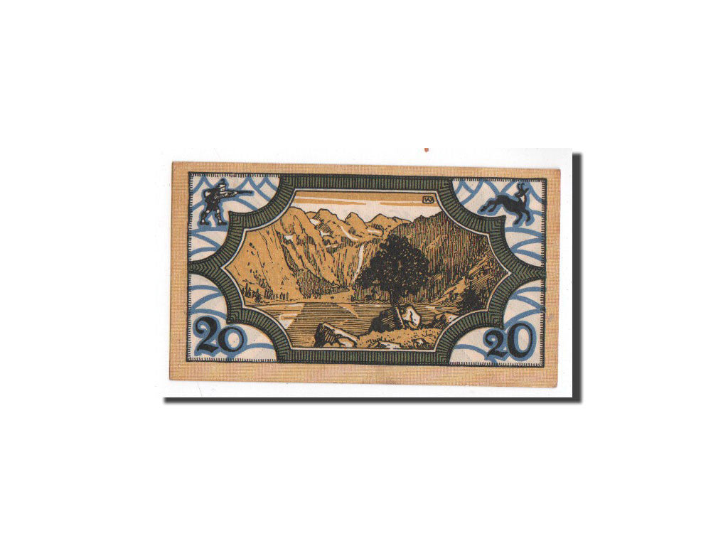 Banknote, Germany, Königssee, 20 Pfennig, paysage, 1921, 1921-03-26