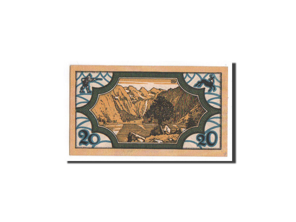 Banknote, Germany, Königssee, 20 Pfennig, paysage, 1921, 1921-03-26