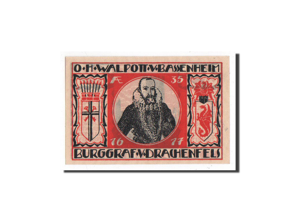 Banknote, Germany, Königswinter, 50 Pfennig, personnage, 1921, 1921-07-15