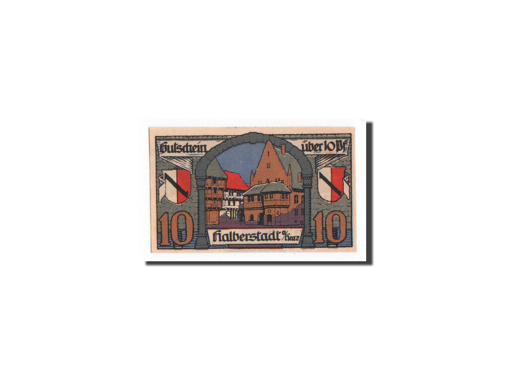 Banknot, Niemcy, Halberstadt, 10 Pfennig, Ville, 1920, 1920-11-02, UNC(65-70)