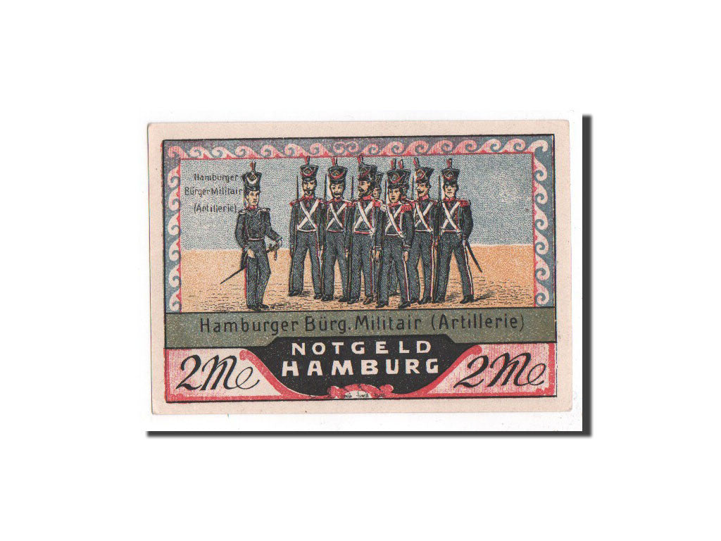 Banknote, Germany, Hamburg, 2 Mark, militaire, 1921, 1921-07-01, UNC(65-70)
