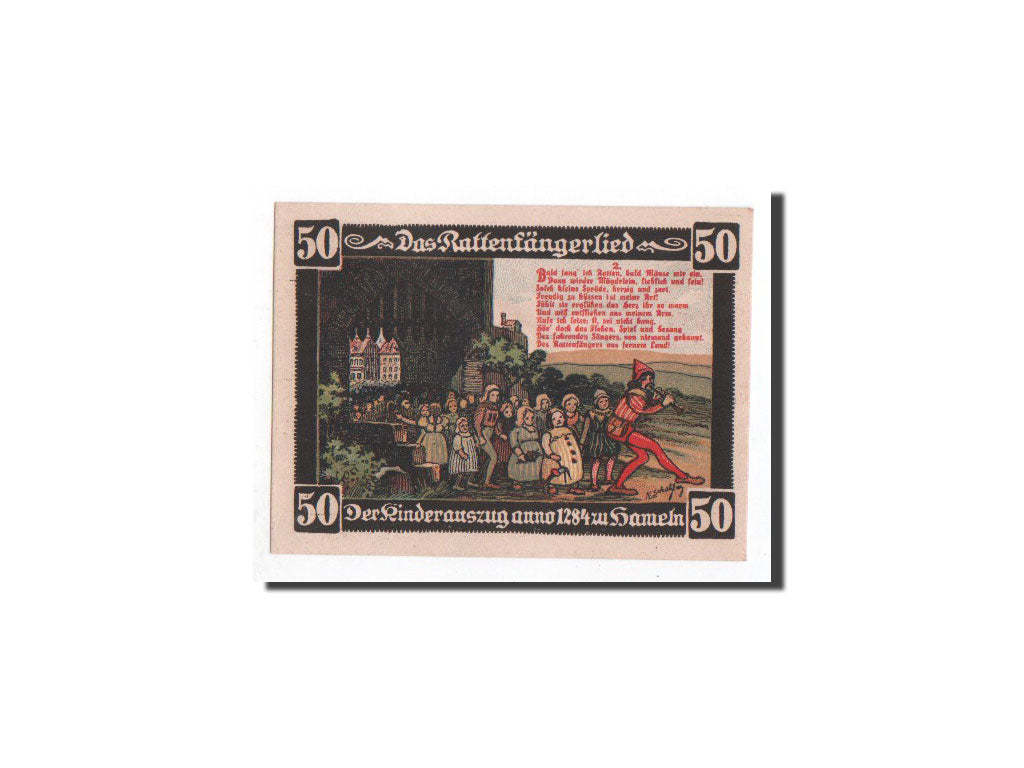 Banknote, Germany, Hameln, 50 Pfennig, personnage, O.D, Undated, UNC(65-70)