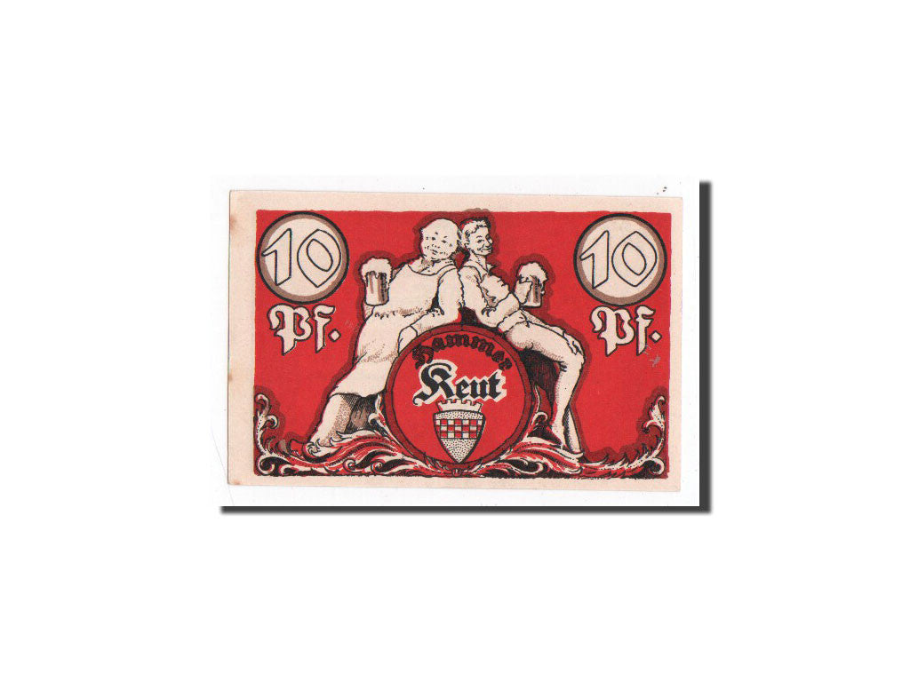 Banknote, Germany, Hamm, 10 Pfennig, rouge, 1921, 1921-10-01, UNC(65-70)