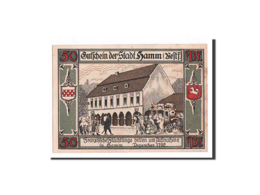 Banknote, Germany, Hamm, 50 Pfennig, vert clair, 1921, 1921-10-01, UNC(65-70)