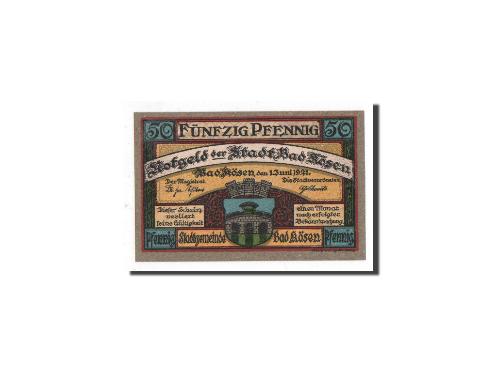 Banknote, Germany, Kösen, Bad, 50 Pfennig, paysage 1, 1921, 1921-06-01