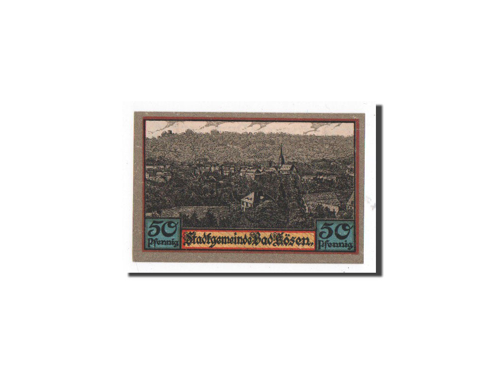 Banknote, Germany, Kösen, Bad, 50 Pfennig, paysage 1, 1921, 1921-06-01