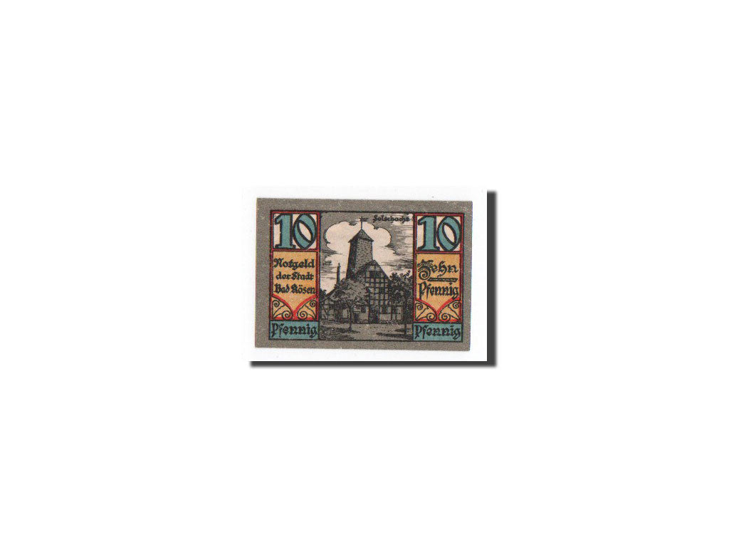 Banknote, Germany, Kösen, Bad, 10 Pfennig, Maison, 1921, 1921-06-01