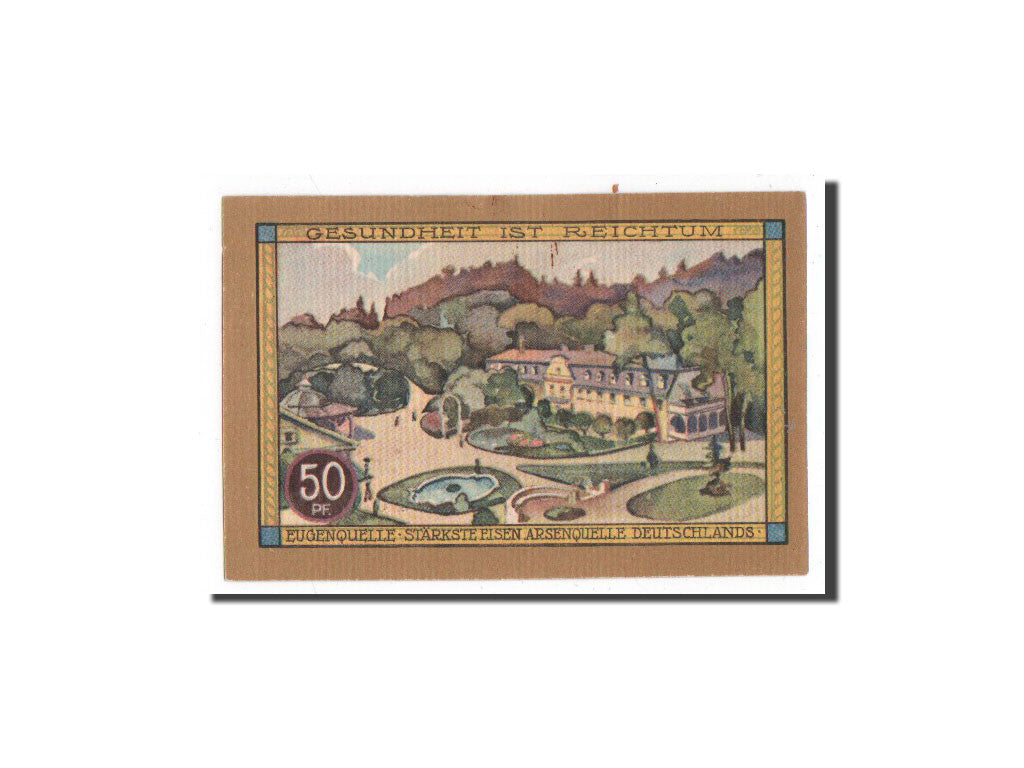 Banknote, Germany, Kudowa, 50 Pfennig, paysage, O.D, Undated, UNC(65-70)